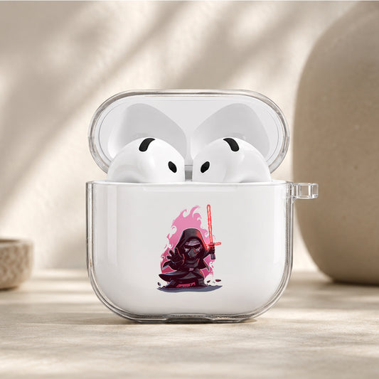 Kylo Ren Star Wars Chibi Protective Apple Airpods 4 Clear Case - Durable Clear Protection