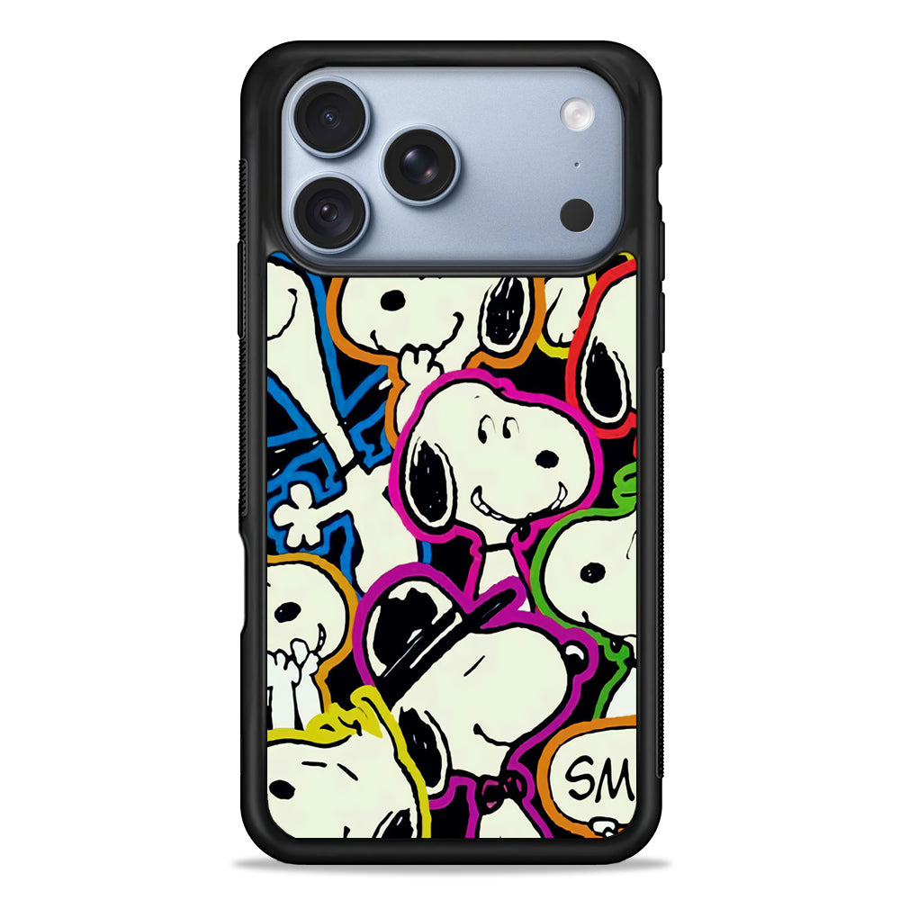 Snoopy Doodle iPhone 18 Pro Case - iPhone 18 Pro Silicone Case