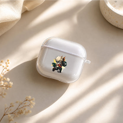 Katsuki Bakugo Chibi Version Protective Apple Airpods 4 Clear Case - Durable Clear Protection