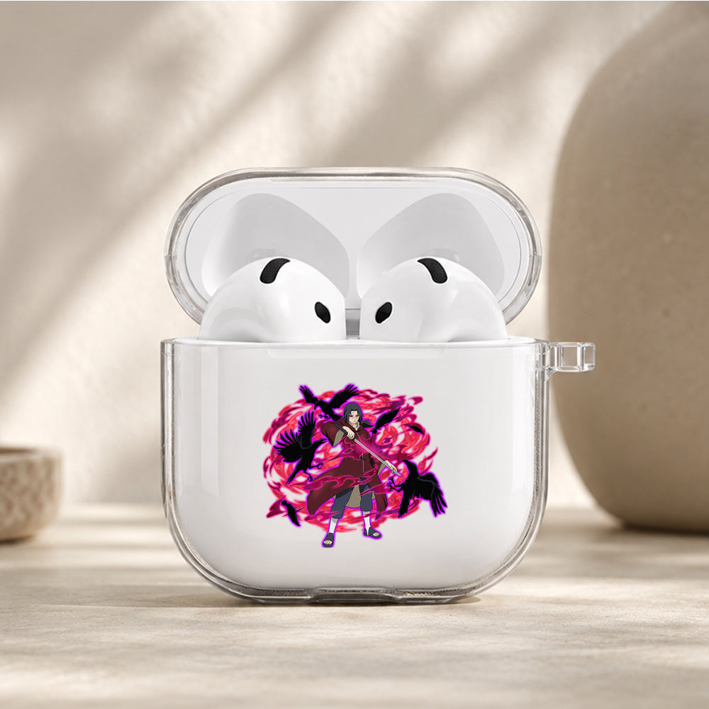 Itachi Crow Illusion Protective Apple Airpods 4 Clear Case - Durable Clear Protection