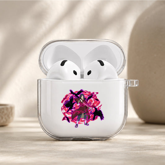 Itachi Crow Illusion Protective Apple Airpods 4 Clear Case - Durable Clear Protection