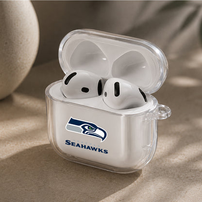 NFL Seattle Seahawks Logo Protective Apple Airpods 4 Clear Case - Durable Clear Protection