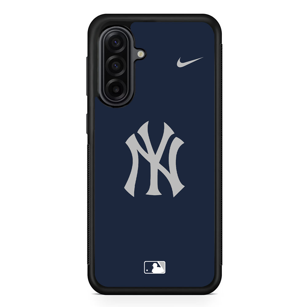 MLB New York Yankees Blue Nike Samsung Galaxy A17 Case | Durable Rubber Samsung Galaxy A17 Phone Case