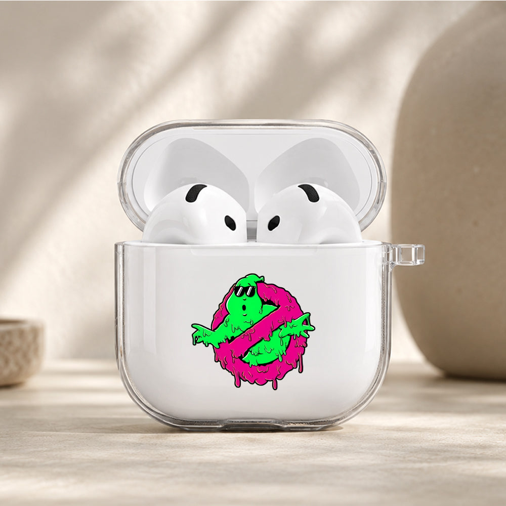 Melting Ghost Hunter Protective Apple Airpods 4 Clear Case - Durable Clear Protection