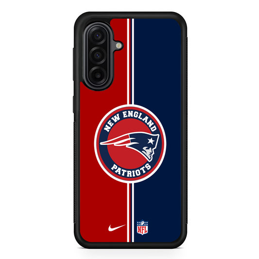 NFL New England Patriots Nike Logo Samsung Galaxy A17 Case | Durable Rubber Samsung Galaxy A17 Phone Case