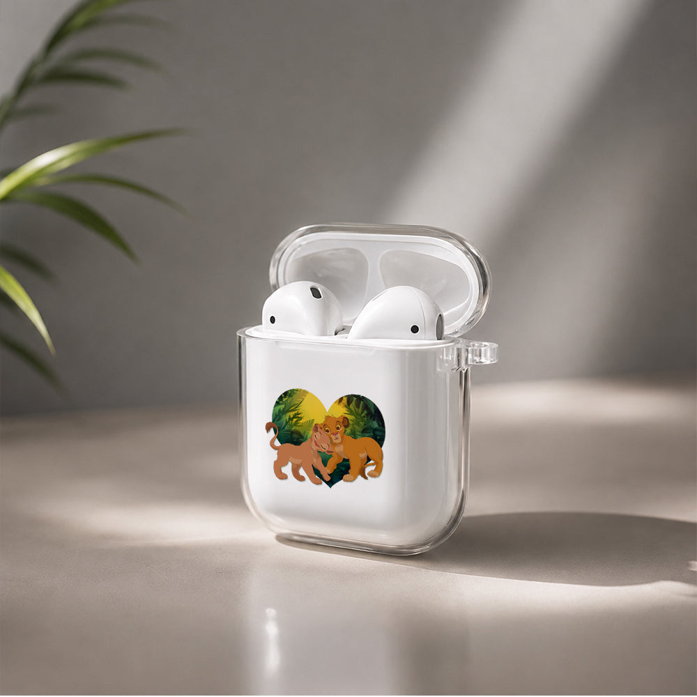 The Lion King Love Protective Clear Case Cover For Apple Airpods | Soft Silicone AirPods 1 / 2 Case | Protective Cover