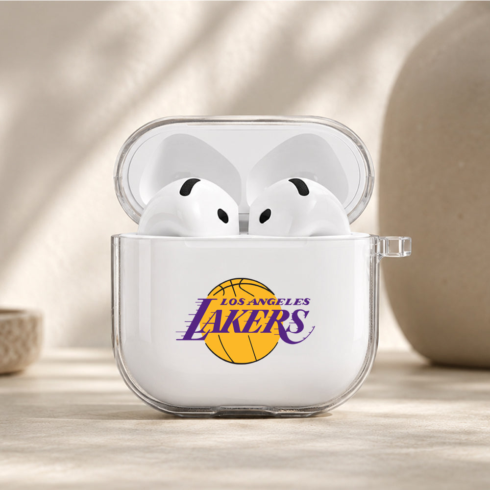 NBA Los Angeles Lakers Logo Protective Apple Airpods 4 Clear Case - Durable Clear Protection
