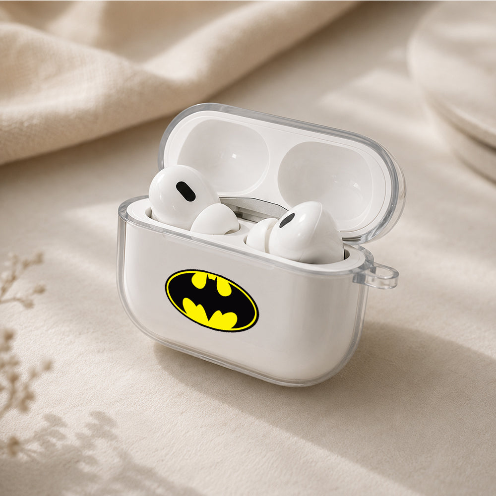 Batman Iconic Emblem Protective Apple AirPods Pro 3 Clear Case | Shockproof Cover