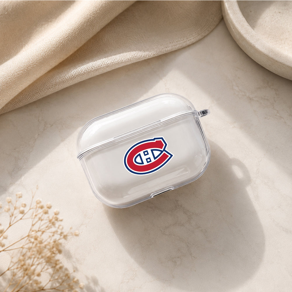 NHL Montreal Canadiens Symbol Protective Apple AirPods Pro 3 Clear Case | Shockproof Cover