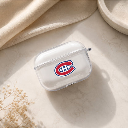 NHL Montreal Canadiens Symbol Protective Apple AirPods Pro 3 Clear Case | Shockproof Cover