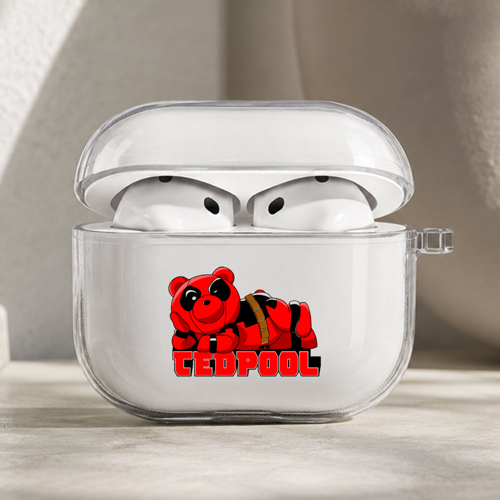 Ted X Deadpool Tedpool Protective Apple AirPods Pro 3 Clear Case | Shockproof Cover