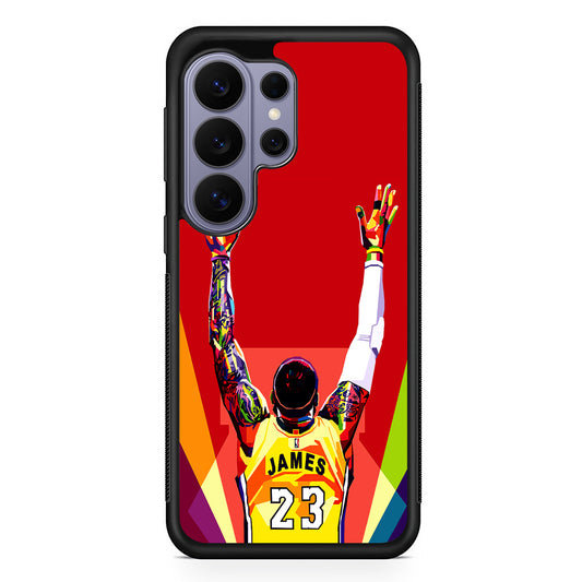 Lebron James Colorful Pop Art Samsung Galaxy S26 Ultra Case | Protective Rubber Cover