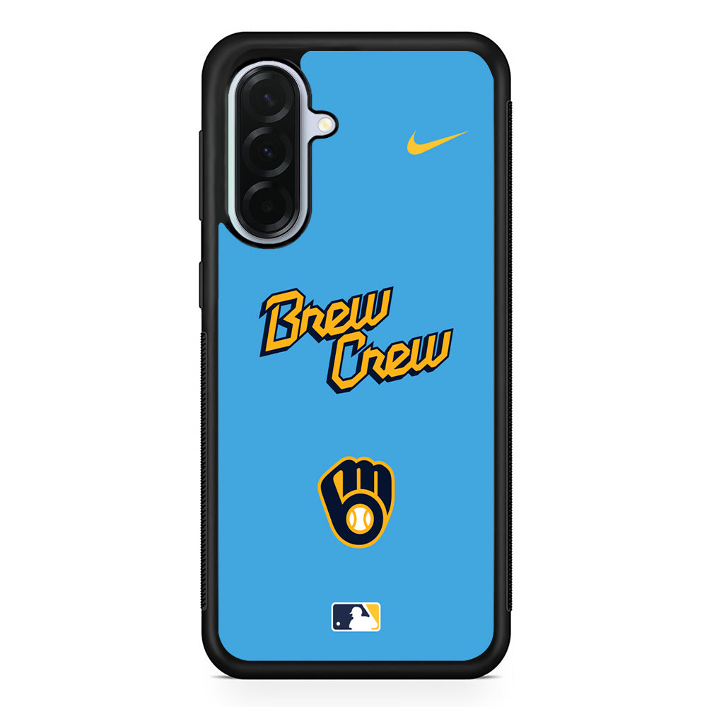 MLB Milwaukee Brewers Blue Nike Samsung Galaxy A36 Case | Durable Samsung Galaxy A36 Protective Case