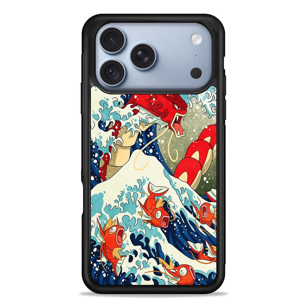 The Great Wave Gyarados iPhone 18 Pro Case - iPhone 18 Pro Silicone Case
