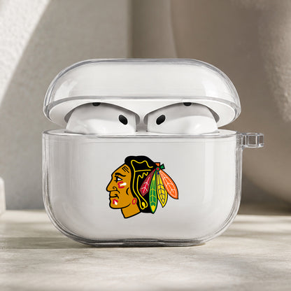 NHL Chicago Blackhawks Symbol Protective Apple AirPods Pro 3 Clear Case | Shockproof Cover