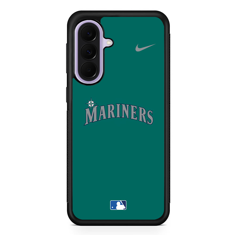 MLB Seattle Mariners Tile Nike Samsung Galaxy A37 Case | Samsung Galaxy A37 Rubber Protective Case