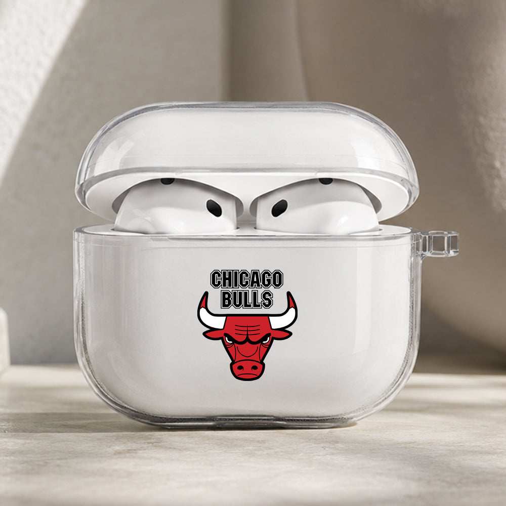 NBA Chicago Bulls Symbol Protective Apple AirPods Pro 3 Clear Case | Shockproof Cover
