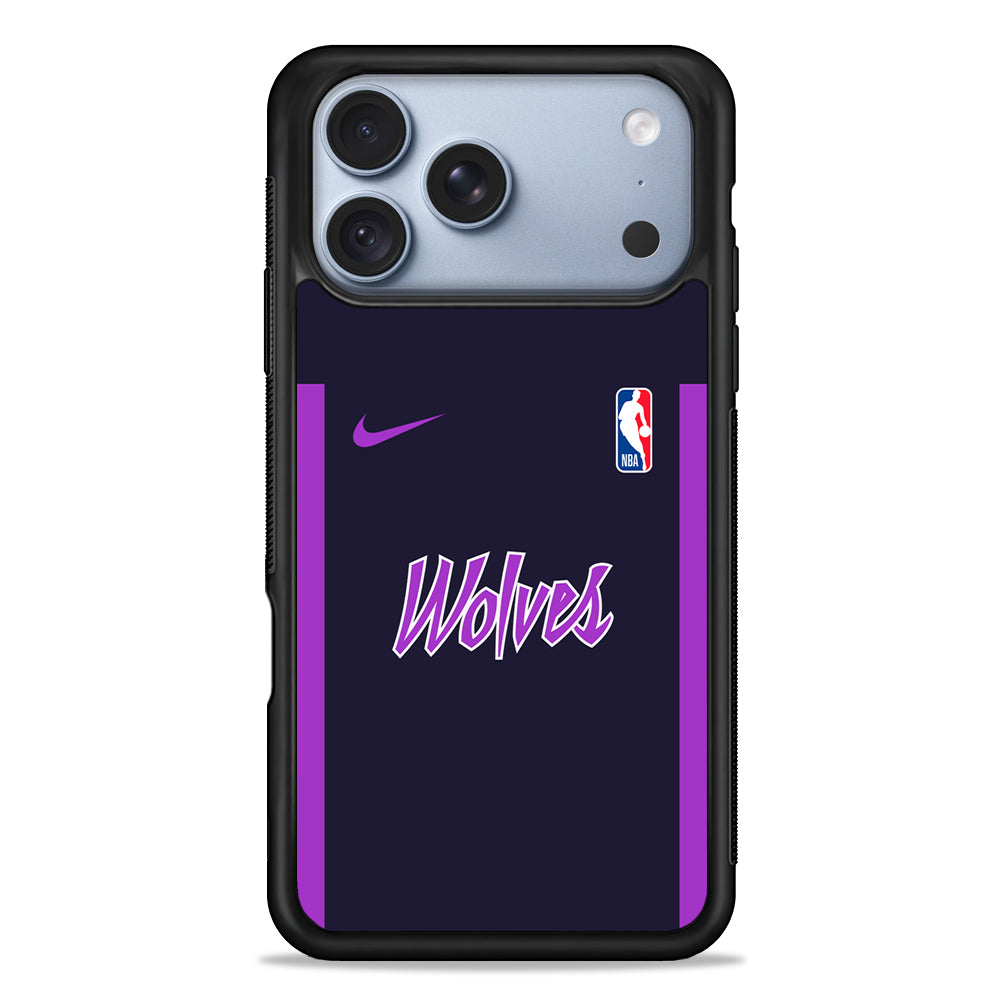 NBA Minnesota Timberwolves Purple Nike iPhone 18 Pro Case - iPhone 18 Pro Silicone Case