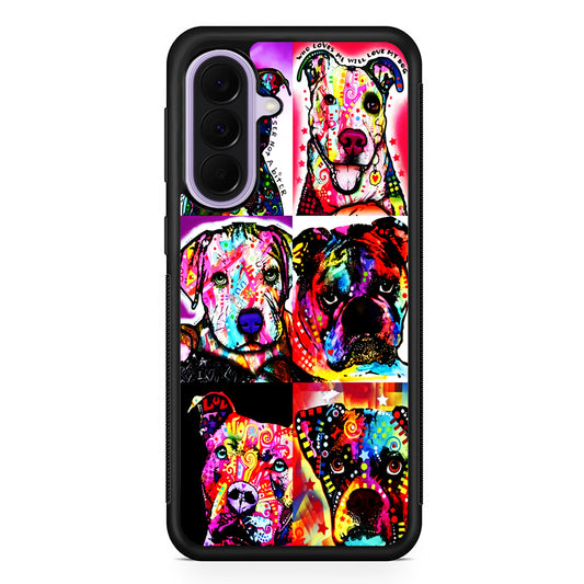 Dog Colorful Art Collage Samsung Galaxy A37 Case | Samsung Galaxy A37 Rubber Protective Case