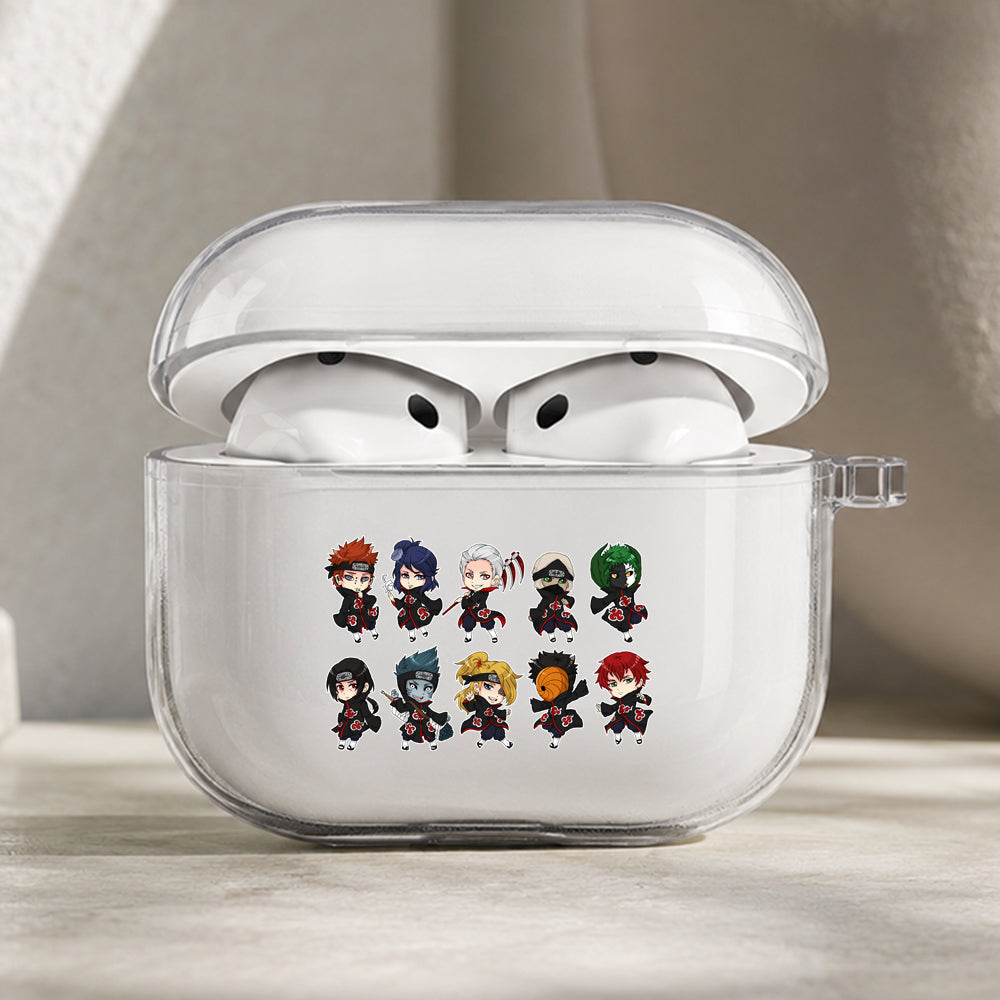 Cute Mini Akatsuki Protective Apple AirPods Pro 3 Clear Case | Shockproof Cover