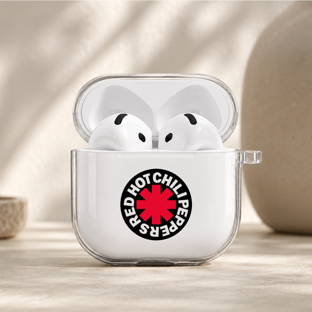 Hot Chili Peppers Logo Protective Apple Airpods 4 Clear Case - Durable Clear Protection