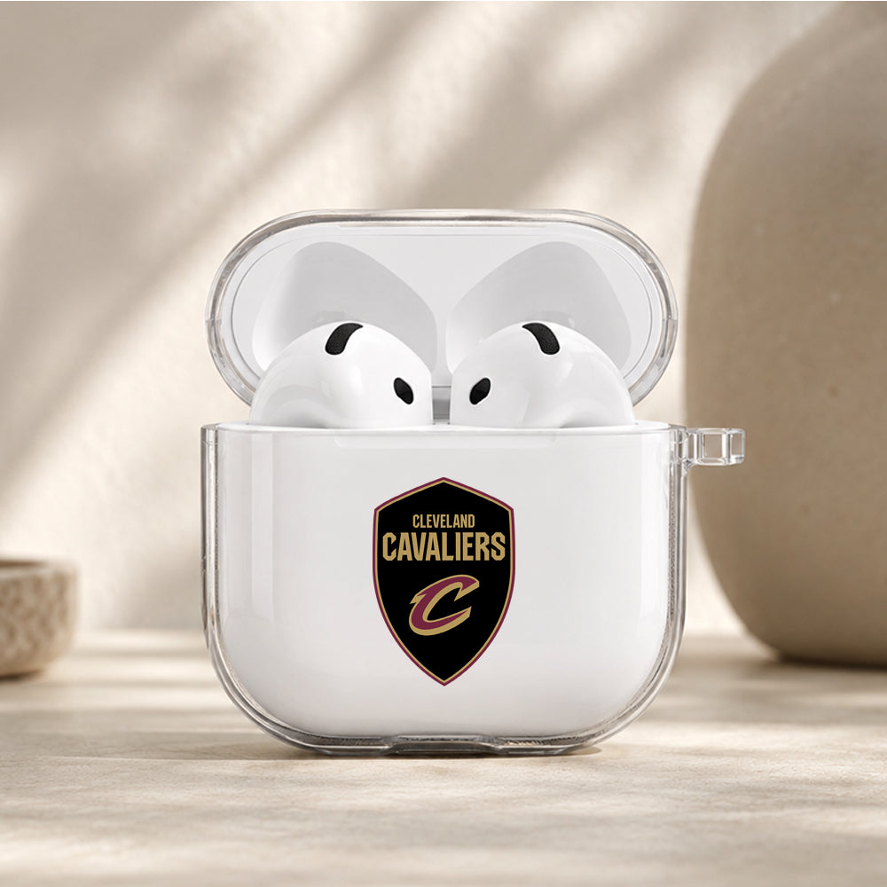 NBA Cleveland Cavaliers Logo Protective Apple Airpods 4 Clear Case - Durable Clear Protection