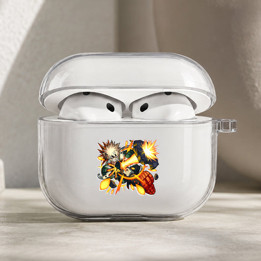 Bakugo Blazing Grenadier Protective Apple AirPods Pro 3 Clear Case | Shockproof Cover