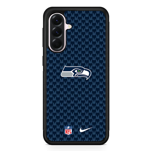 NFL Seattle Seahawks Pattern Nike Samsung Galaxy A56 Case | Samsung Galaxy A56 Protective Rubber Case