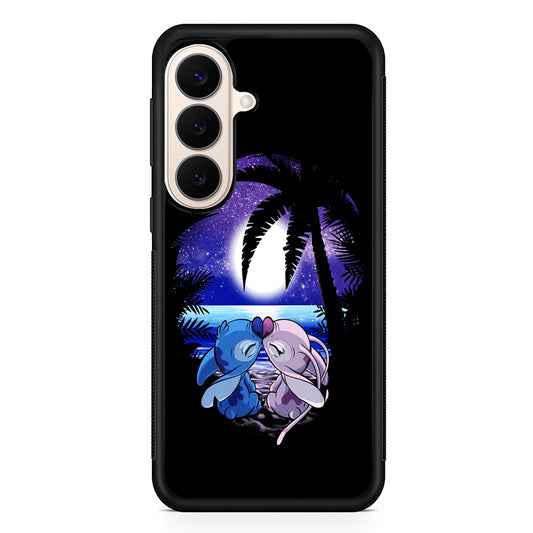 Stitch and Angel Kissing Samsung Galaxy S26 Case | Durable Protective Rubber Cover