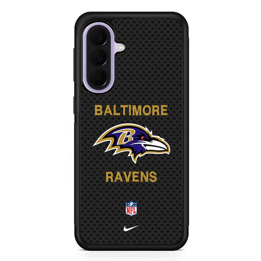 NFL Baltimore Ravens Black Nike Samsung Galaxy A37 Case | Samsung Galaxy A37 Rubber Protective Case