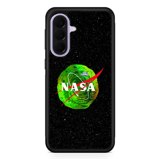 Nasa Rick and Morty Portal Samsung Galaxy A37 Case | Samsung Galaxy A37 Rubber Protective Case