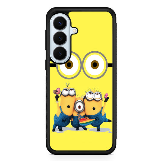 Eyes and Three Minions Samsung Galaxy S26 Plus Case | Slim Protective Rubber Cover