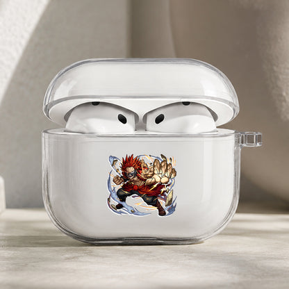 Eijiro Kirishima Red Riot Protective Apple AirPods Pro 3 Clear Case | Shockproof Cover