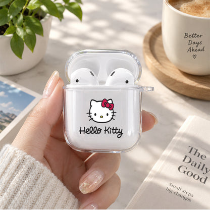 Hello Kitty Protective Clear Case Cover For Apple Airpods | Soft Silicone AirPods 1 / 2 Case | Protective Cover