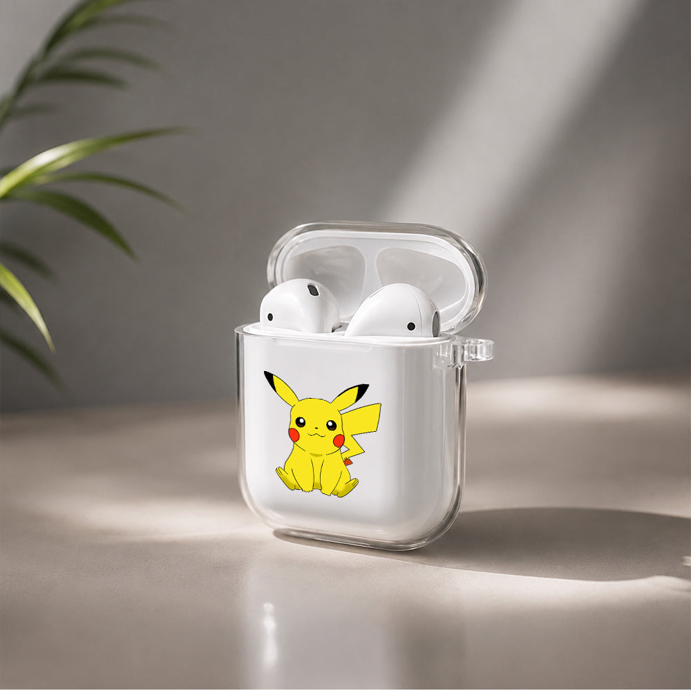 Pikachu Electric Pokemon Protective Clear Case Cover For Apple Airpods | Soft Silicone AirPods 1 / 2 Case | Protective Cover