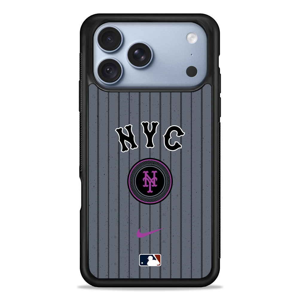 MLB New York Mets Gray Nike iPhone 18 Pro Case - iPhone 18 Pro Silicone Case