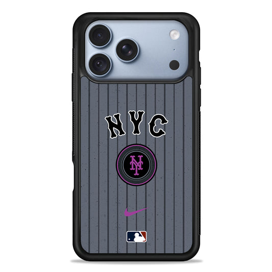 MLB New York Mets Gray Nike iPhone 18 Pro Case - iPhone 18 Pro Silicone Case