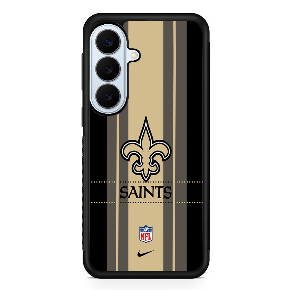 NFL New Orleans Saints Stripe Nike Samsung Galaxy S26 Plus Case | Lightweight Protective Phone Cover
