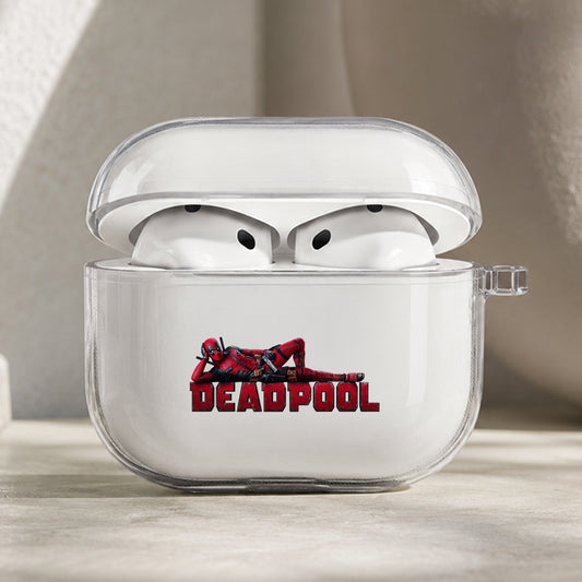 Deadpool Chilling in Style Protective Apple AirPods Pro 3 Clear Case | Shockproof Cover