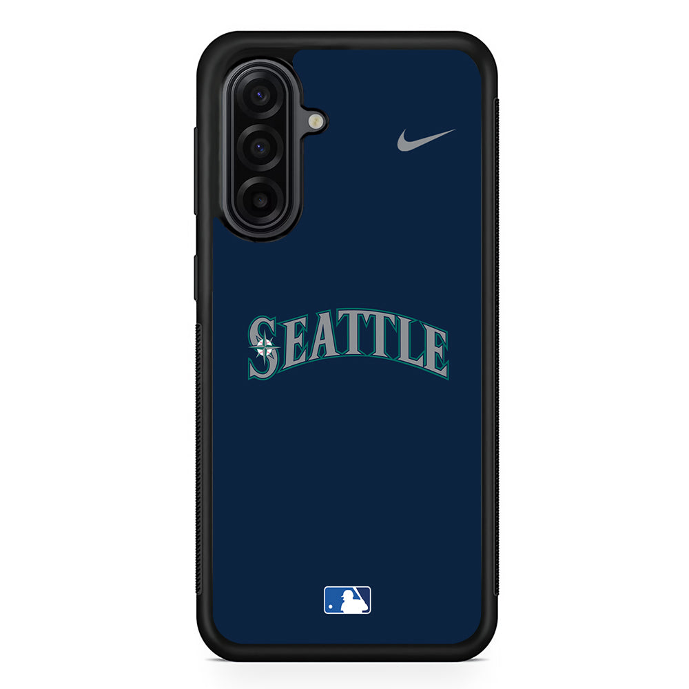 MLB Seattle Mariners Blue Nike Samsung Galaxy A17 Case | Durable Rubber Samsung Galaxy A17 Phone Case