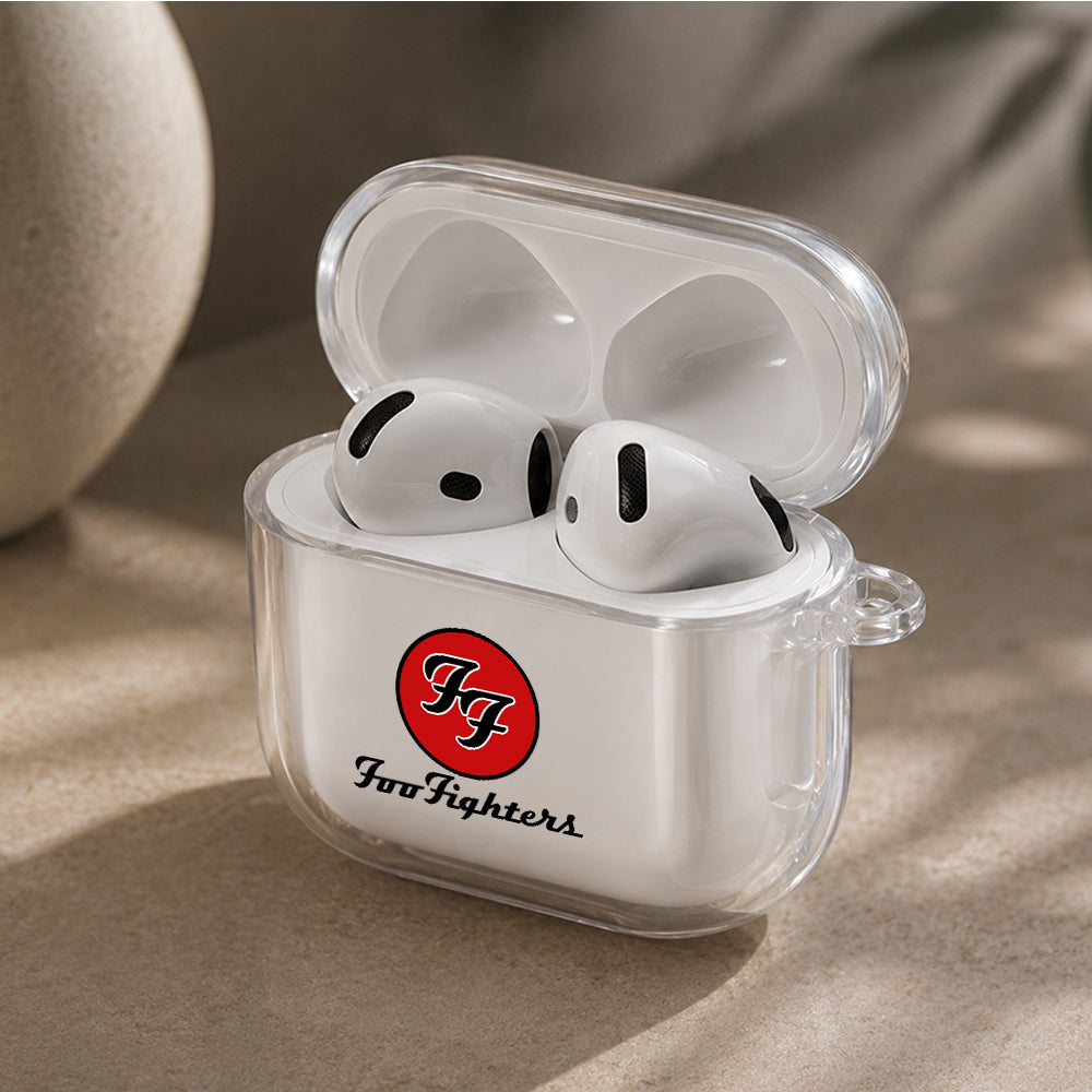 Foo Fighters Iconic Protective Apple Airpods 4 Clear Case - Durable Clear Protection