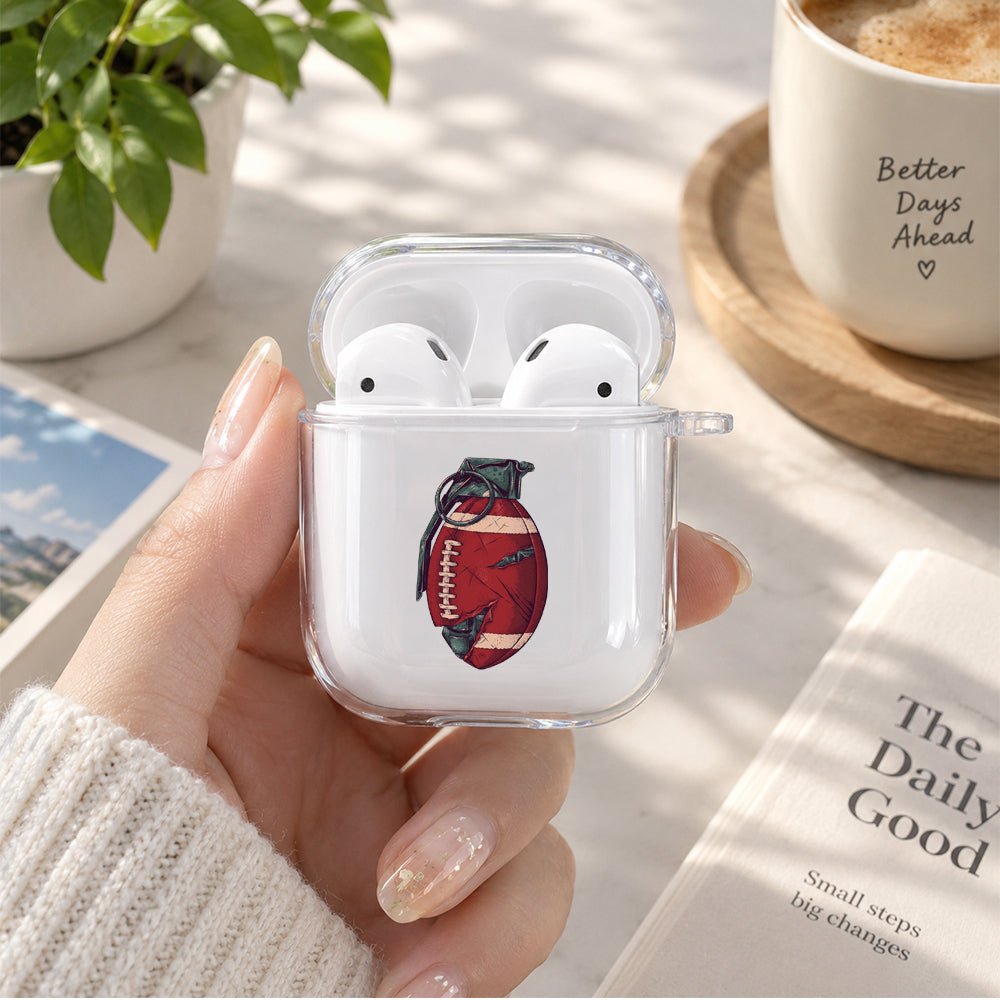 Ball of Grenade Protective Clear Case Cover For Apple Airpods | Soft Silicone AirPods 1 / 2 Case | Protective Cover