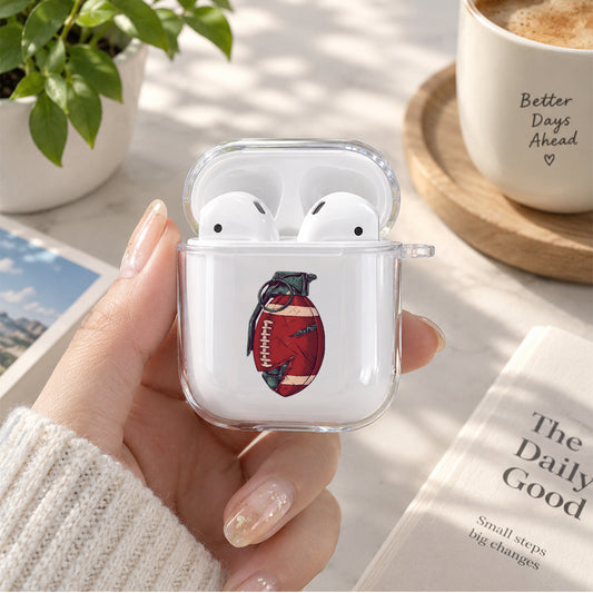 Ball of Grenade Protective Clear Case Cover For Apple Airpods | Soft Silicone AirPods 1 / 2 Case | Protective Cover