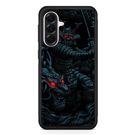 Samurai and Dragon Samsung Galaxy A56 Case | Samsung Galaxy A56 Protective Rubber Case