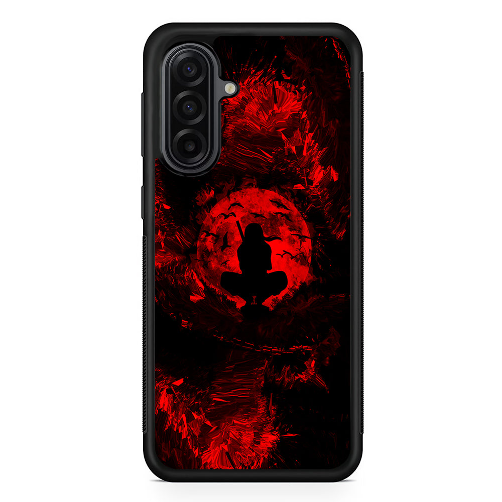 Uchiha Itachi Silhouette Samsung Galaxy A17 Case | Durable Rubber Samsung Galaxy A17 Phone Case