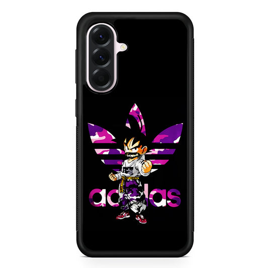Adidas Purple Camo Son Goku Samsung Galaxy A56 Case | Samsung Galaxy A56 Protective Rubber Case