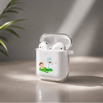 Rick and Morty Insulting Protective Clear Case Cover For Apple Airpods | Soft Silicone AirPods 1 / 2 Case | Protective Cover