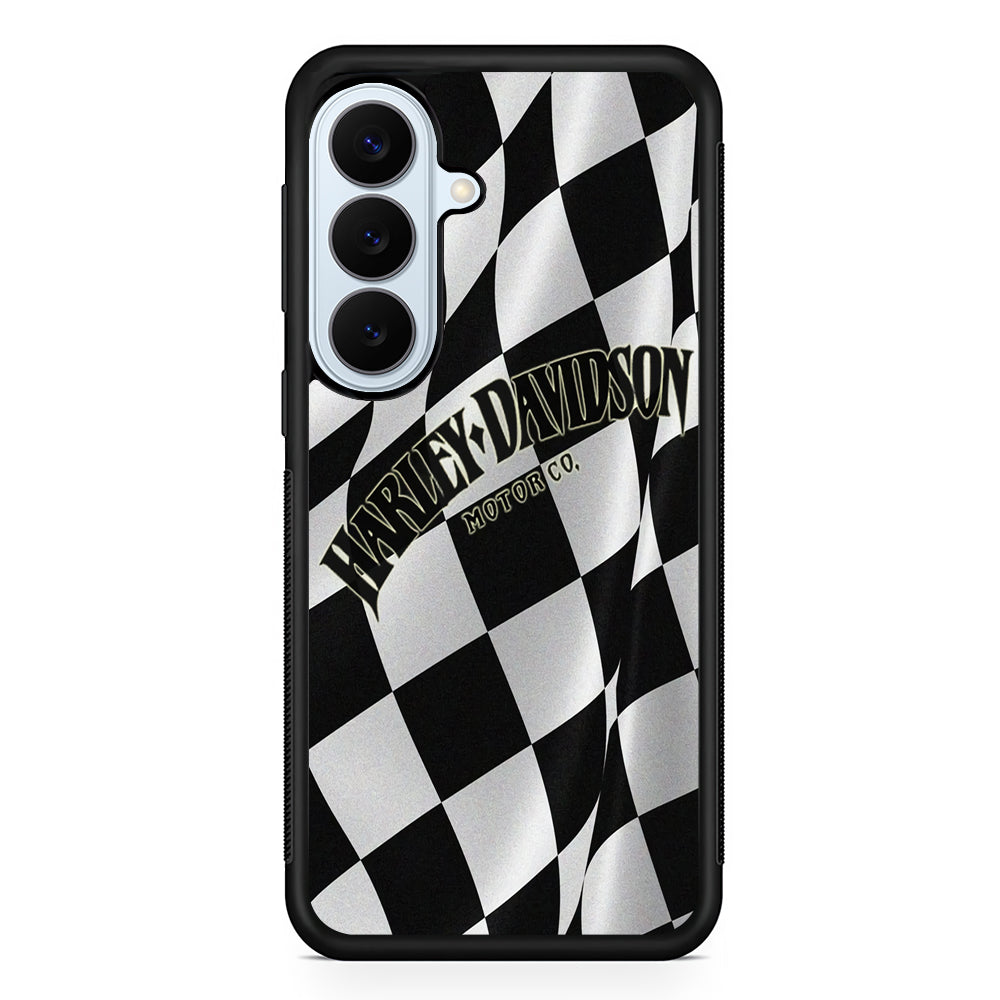 Harley Davidson Black White Flag Samsung Galaxy S26 Plus Case | Lightweight Protective Phone Cover