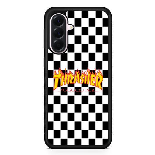 Thrasher Chess Board Background Samsung Galaxy A56 Case | Samsung Galaxy A56 Protective Rubber Case