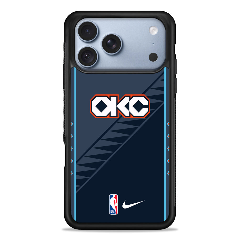 NBA Oklahoma City Thunder Navy Nike iPhone 18 Pro Case - iPhone 18 Pro Silicone Case